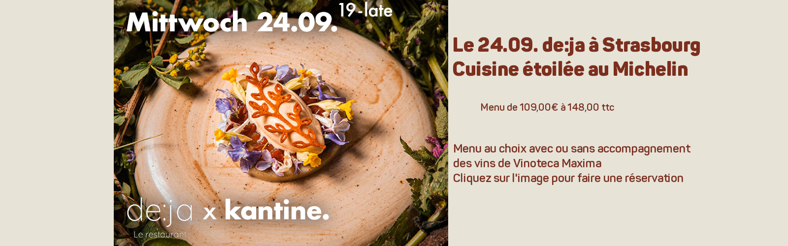 Diner dégustion chez DE:JA à Strasbourg